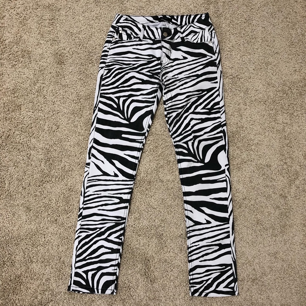 Forever 21 Zebra Print Jeans